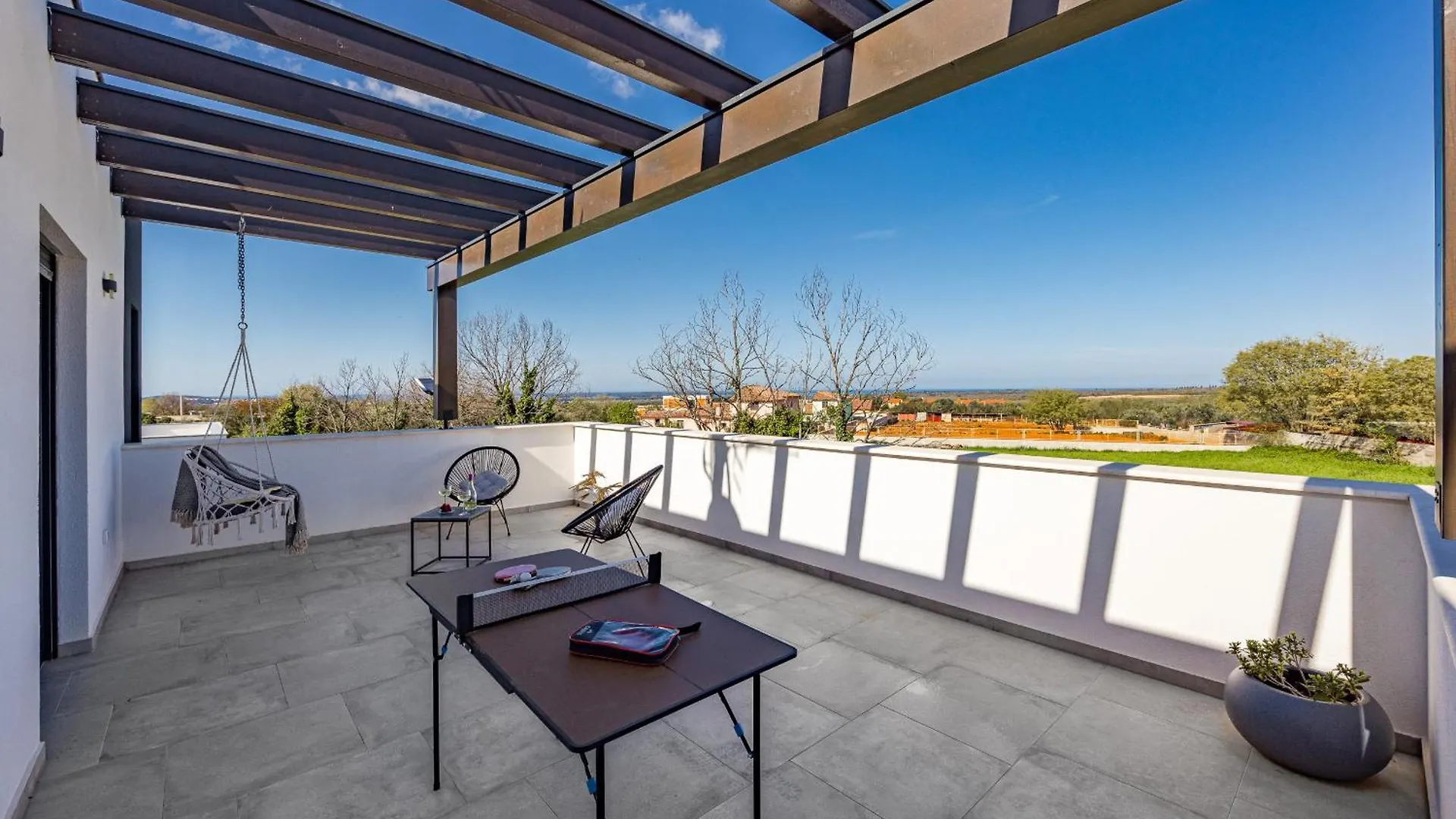 Villa Lu Near Fazana For 7 People With Private Pool, Kids Playground & Sea View Galizana Croatia