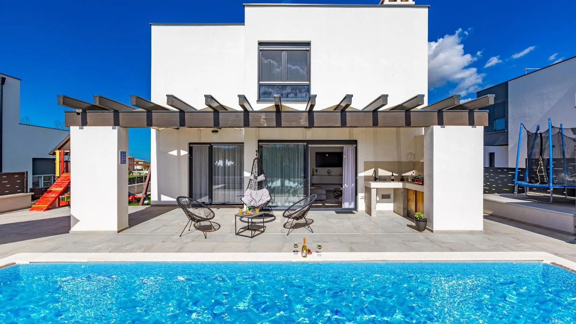 Villa Lu Near Fazana For 7 People With Private Pool, Kids Playground & Sea View Galizana 0*,  Croatia